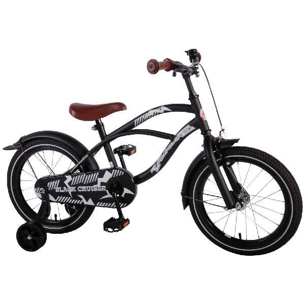 Volare Black Cruiser 16 Inch 25,4 cm Jongens Terugtraprem Matzwart