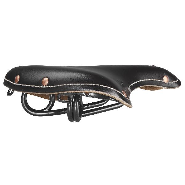 Selle Monte Grappa zadel Old Frontiers Classic leer 28 cm zwart