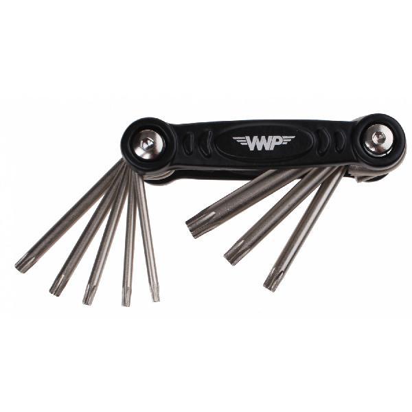 VWP multitool Torx 8,5 cm zwart/zilver 8 functies