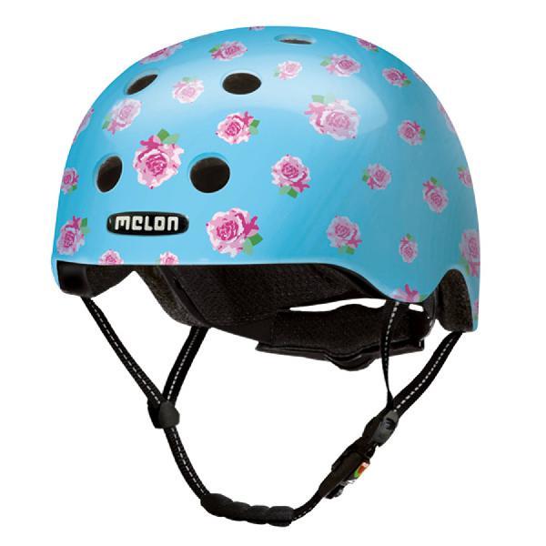 Melon fietshelm flying roses blauw maat XL - XXL