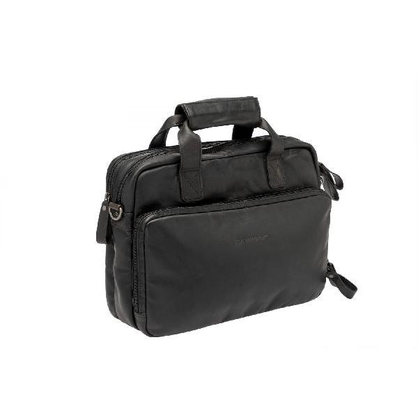 New Looxs fietstas laptop Cali 40 x 31 cm 17 liter leer zwart