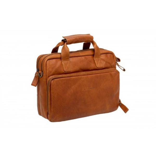 New Looxs fietstas laptop Cali 40 x 31 cm 17 liter leer bruin