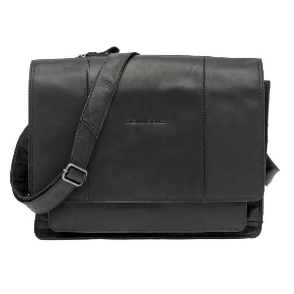 New Looxs fietstas laptop Fellini 40 x 32 cm 18 L leer zwart