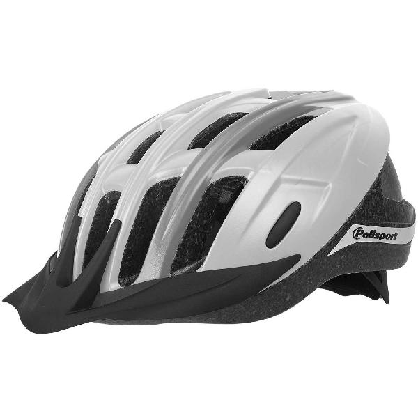 Polisport ride in fietshelm m 54-58cm wit/grijs