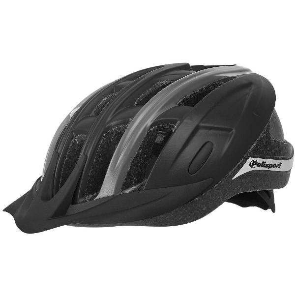 Polisport ride in fietshelm l 58-62cm zwart/grijs