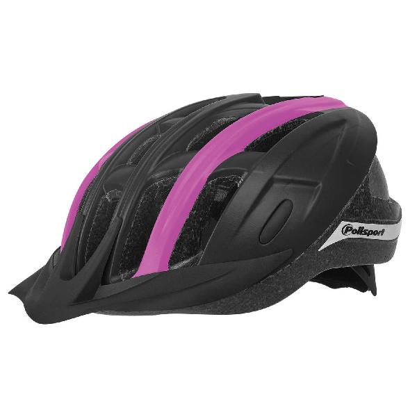 Polisport ride in fietshelm m 54-58cm zwart/fuchsia