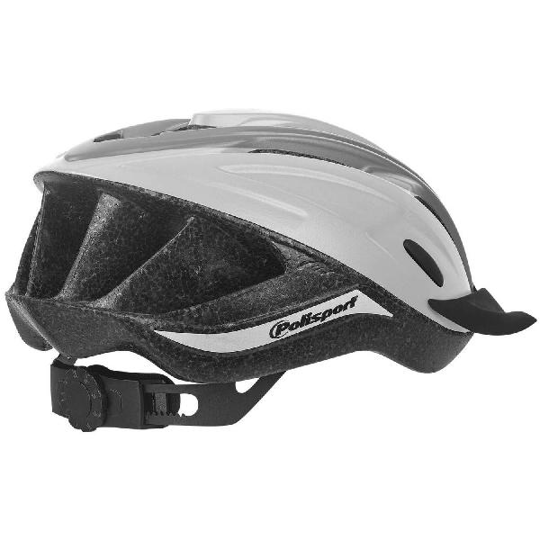 Polisport ride in fietshelm l 58-62cm wit/grijs