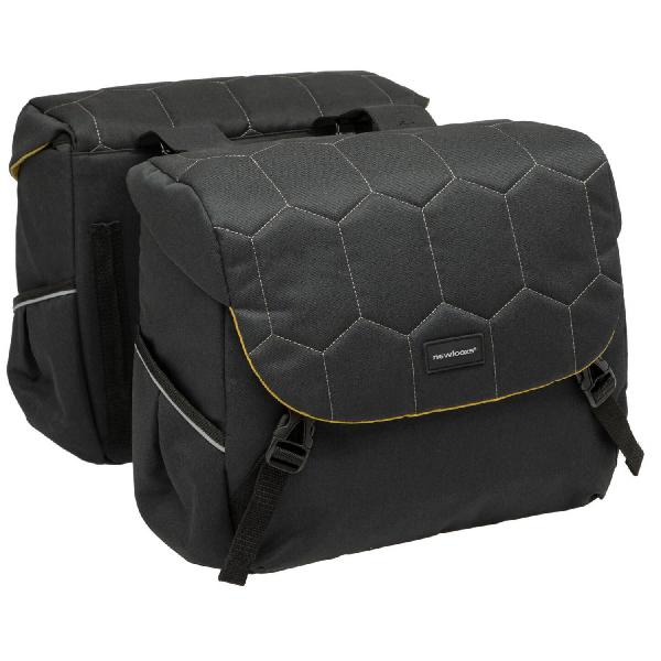 New Looxs dubbele fietstas Mondi Joy Quilted 38 liter zwart