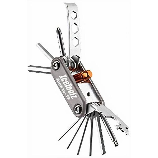 IceToolz multitool Amaze 12 x 6 x 4 cm staal zilver 19-delig