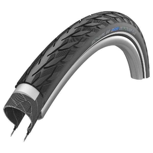 Schwalbe Buitenband - Delta Cruiser Plus - 28 inch x 1 1/2 - Zwart Reflecterend