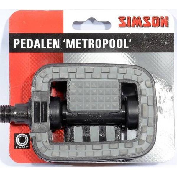 Pedalen set Metropool 9/16 inch grijs/zwart