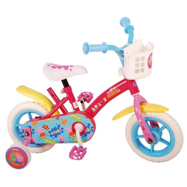 Peppa Pig Kinderfiets - Meisjes - 10 inch - Roze/Blauw - Doortrapper