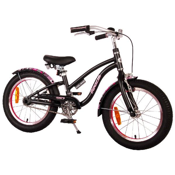 Volare Miracle Cruiser Kinderfiets - Meisjes- 16 inch - Mat Zwart