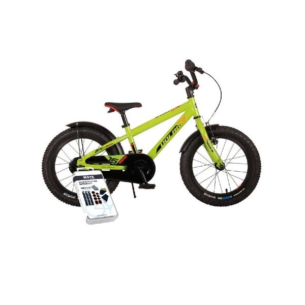 Volare Kinderfiets Rocky - 16 inch - Groen - Inclusief WAYS Bandenplakset