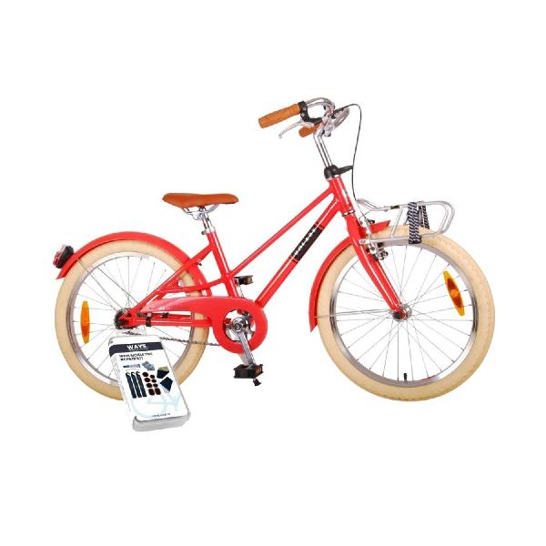 Volare Kinderfiets Melody - 20 inch - Koraal Rood - Inclusief WAYS Bandenplakset