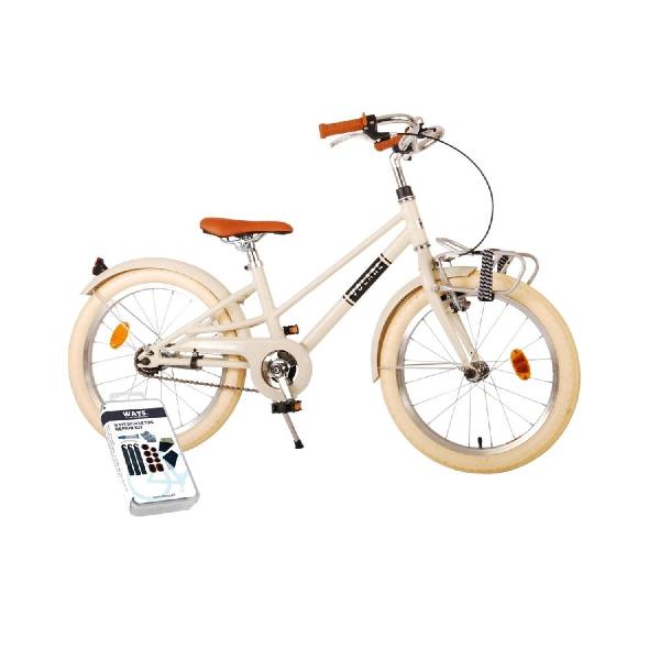 Volare Kinderfiets Melody - 18 inch - Zand - Inclusief WAYS Bandenplakset