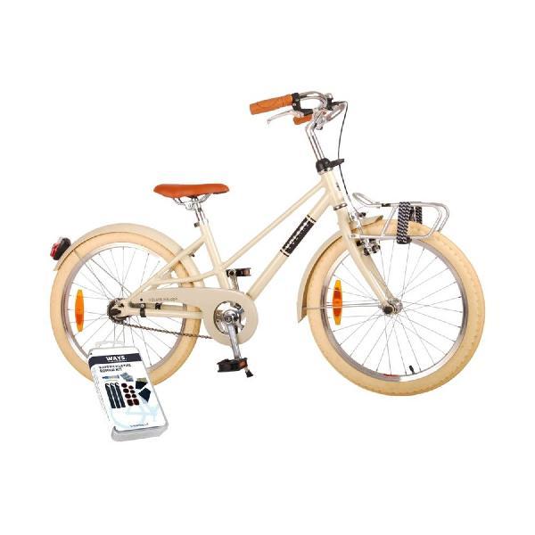 Volare Kinderfiets Melody - 20 inch - Zand - Inclusief WAYS Bandenplakset