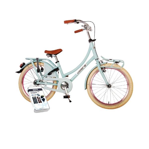 Volare Kinderfiets Oma Classic - 20 inch - Lichtblauw - Inclusief WAYS Bandenplakset