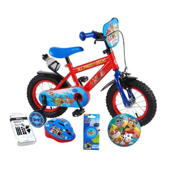 Volare Kinderfiets Paw Patrol - 12 inch - Met bidonhouder - Inclusief fietshelm en accessoires