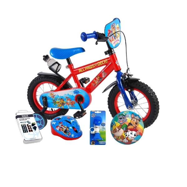 Volare Kinderfiets Paw Patrol - 12 inch - Met bidonhouder - Met fietshelm en accessoires