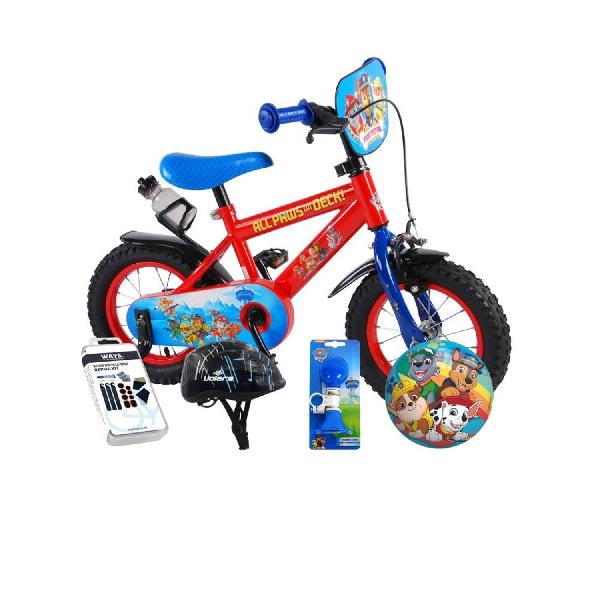 Volare Kinderfiets Paw Patrol - 12 inch - Met bidonhouder - Met fietshelm & accessoires