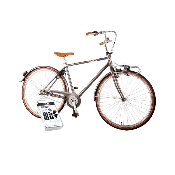 Volare Kinderfiets Lifestyle - 48 cm - Grijs - 3 Versnellingen - Lage zadelstand - Inclusief WAYS Bandenplakset