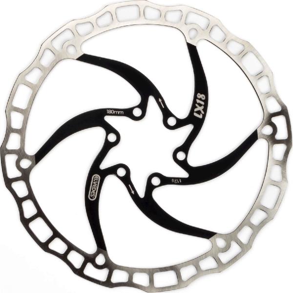 Elvedes One piece rotor 180mm 112g 6 gaats+bout zwart 2015197