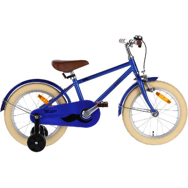 AMIGO Mister 16 Inch 24 cm Jongens Terugtraprem Blauw