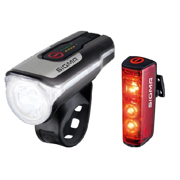 Sigma verlichtingsset Blaze & Aura 80 LED USB oplaadbaar