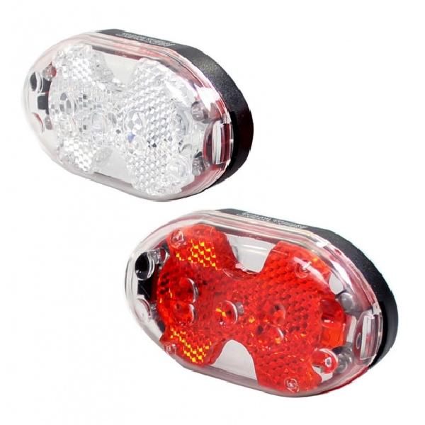 Simson verlichtingsset batterij led zwart/rood