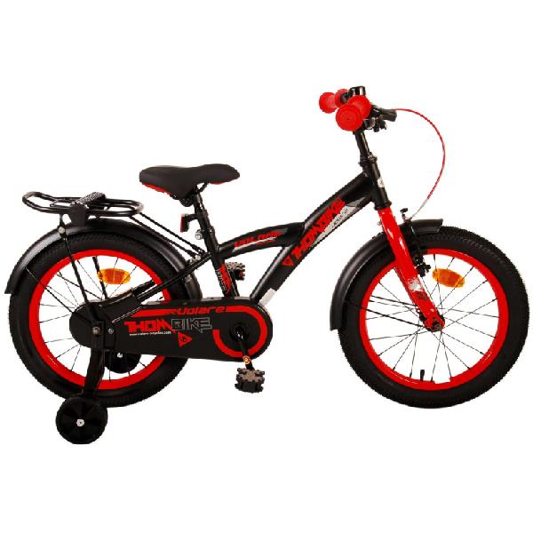 Volare Thombike 16 Inch 23 cm Jongens Terugtraprem Zwart/Rood