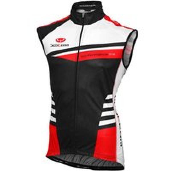 Fietsvest, BOBTEAM Performance Line III, zwart-wit windvest, voor heren, Maat 2X