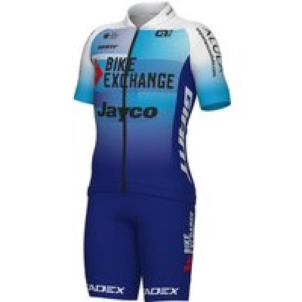 TEAM BIKEEXCHANGE-JAYCO 2022 Kinderset (fietsshirt + fietsbroek) kinderset (2 ar