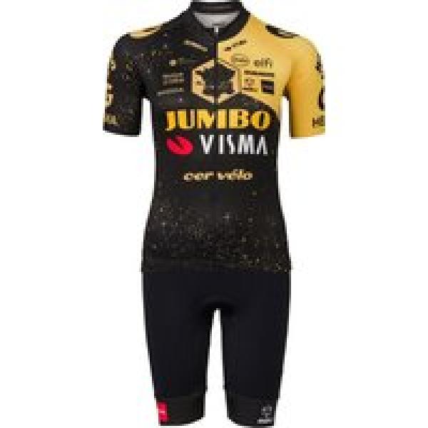 TEAM JUMBO-VISMA VÉLODROME TDF 2023 Dames set (fietsshirt + fietsbroek) set (2 a