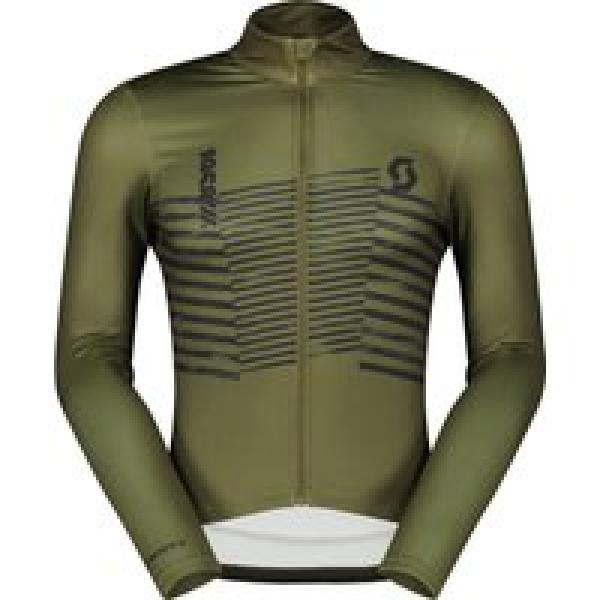 SCOTT RC Team Warm Graphics fietsshirt met lange mouwen, voor heren, Maat L, Fie