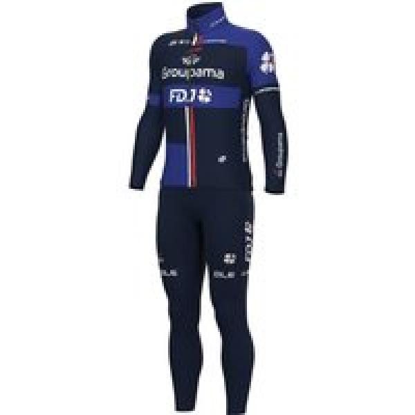 GROUPAMA-FDJ 2023 Set (winter fietsjack + lange koersbroek) set (2 artikelen), v