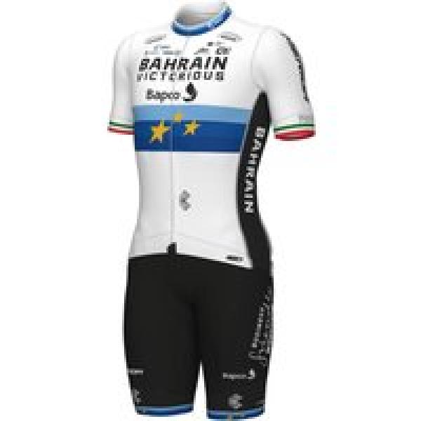 BAHRAIN - VICTORIOUS Europees kampioen 2022 Set (fietsshirt + fietsbroek) set (2