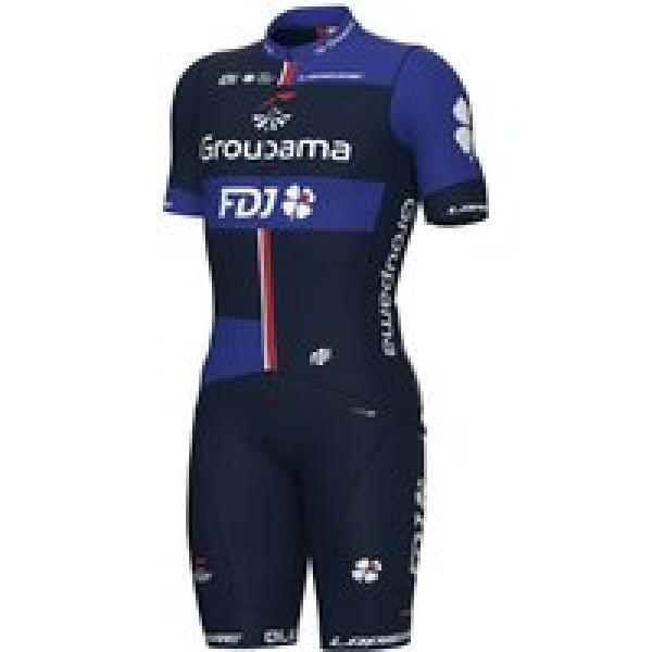 GROUPAMA-FDJ PR.S 2023 Set (fietsshirt + fietsbroek) set (2 artikelen), voor her