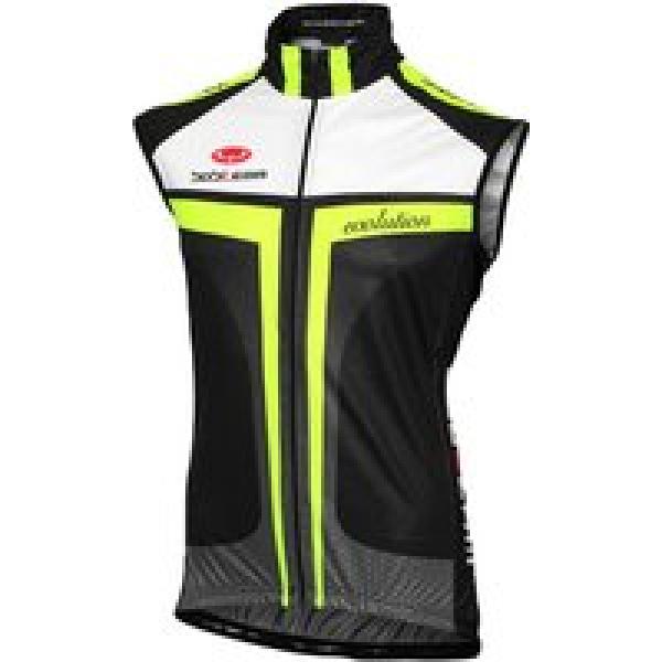 Fiets vest, BOBTEAM Evolution 2.0, zwart-neongeel windvest, voor heren, Maat L,