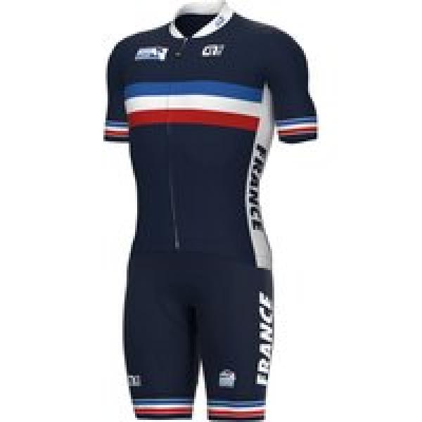 FRANSE NATIONAAL TEAM 2022 Set (fietsshirt + fietsbroek) set (2 artikelen), voor