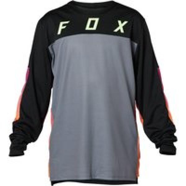 FOX Kinderfietsshirt met lange mouwen Defend Race bikeshirt, Maat M, Kinder fiet