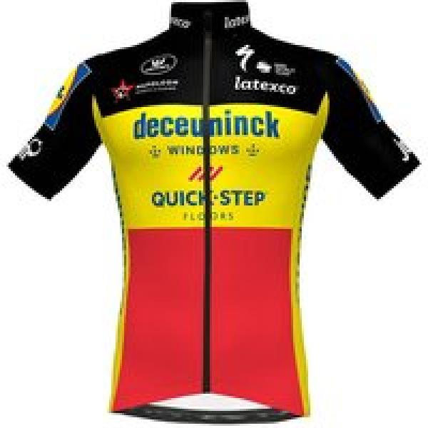 DECEUNINCK-QUICK STEP Shirt met korte mouwen Aero Belgische kampioen 2021, voor