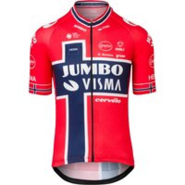 TEAM JUMBO-VISMA Shirt met korte mouwen 2022 Sloveense tijdritkampioen fietsshir