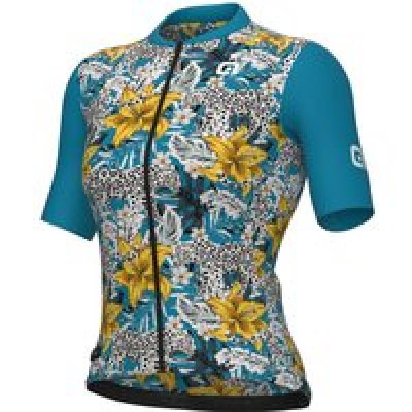 ALÉ Damesshirt Hibiscus damesfietsshirt, Maat L, Fietsshirt, Fietskleding