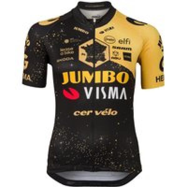 TEAM JUMBO-VISMA Dameshirt met korte mouwen TdF 2023 damesfietsshirt, Maat L