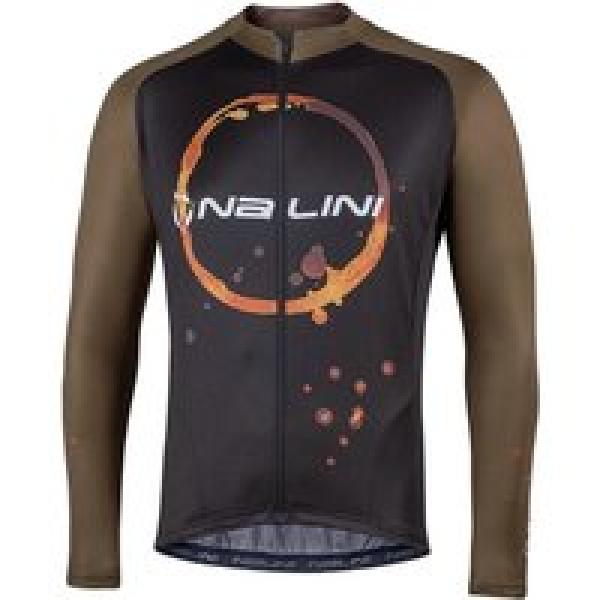 NALINI Shirt met lange mouwen Coffee fietsshirt met lange mouwen, voor heren, Ma