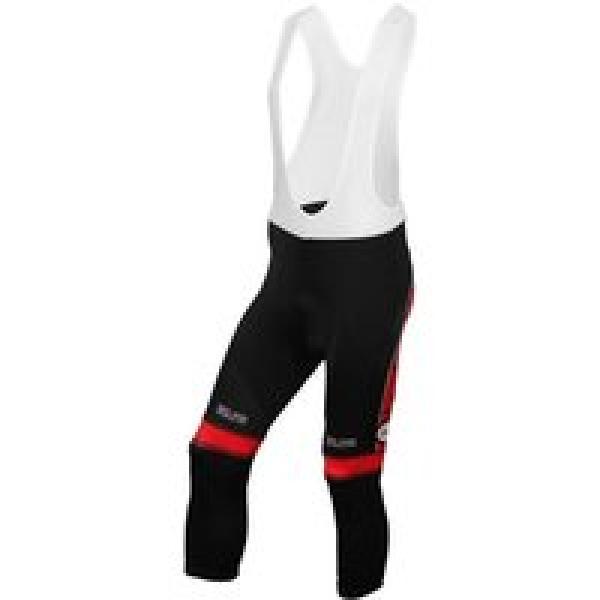 Fietsbroek, BOBTEAM kniebroek met bretels Infinity zwart-rood kniekoersbroek, vo