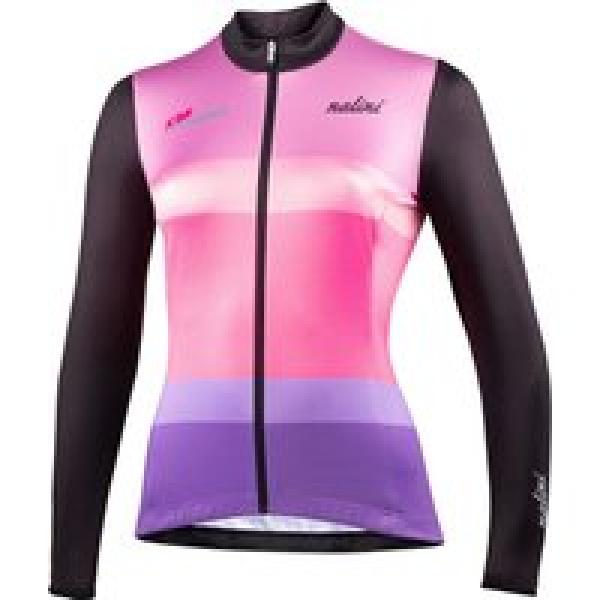 NALINI Dames Trui Lange Mouw Stripes damesfietsshirt met lange mouwen, Maat L, F