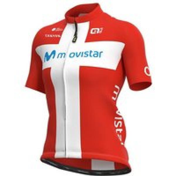 MOVISTAR TEAM Damesshirt Deense kampioen 2021 damesfietsshirt, Maat L