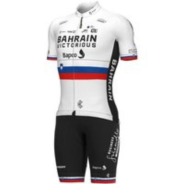 BAHRAIN - VICTORIOUS Sloveense kampioen 2022 Set (fietsshirt + fietsbroek), voor